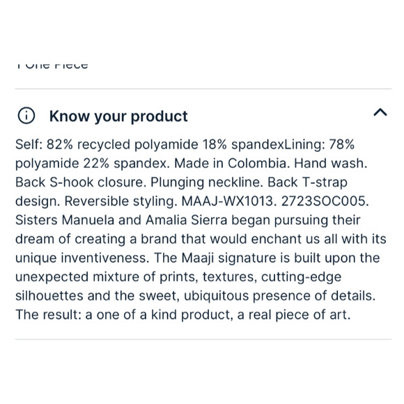 NEW Maaji Tiki One-Piece Swimsuit Blue Floral Halter Neck Deep Plunge Neck Large - Picture 8 of 9